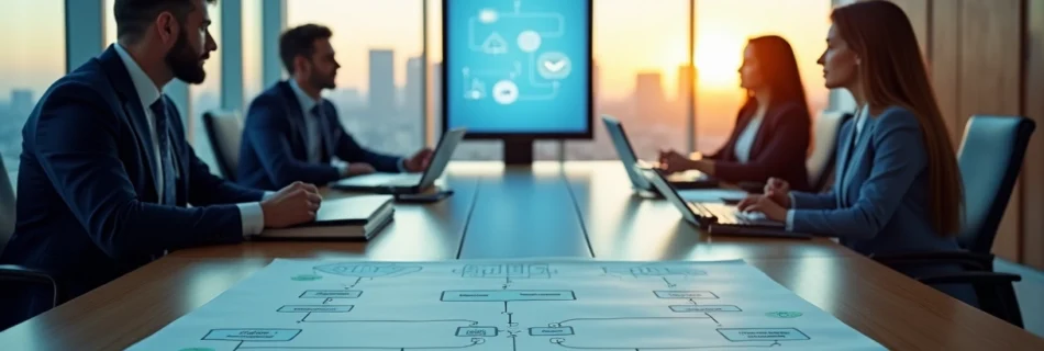 Sala de reunião ilustrando parceria entre escritório de advocacia e empresa terceirizada de cobrança